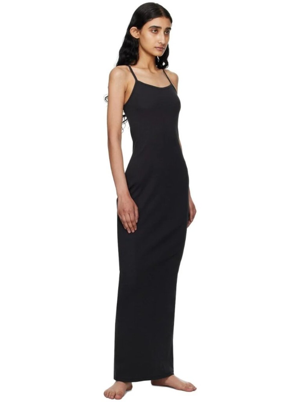 Skims long tank ribbed cotton dress - large